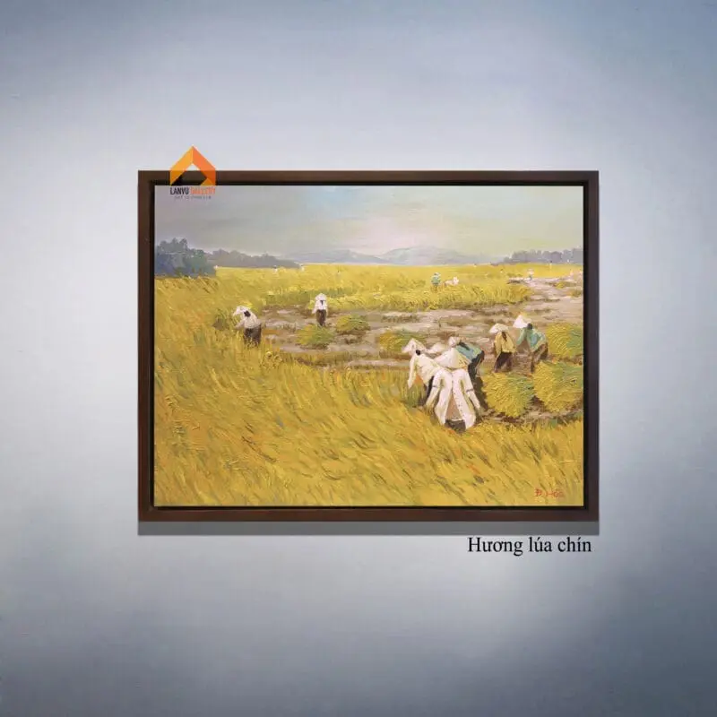 Hương lúa chín đem lại niềm vui cho những người nông dân ở quê