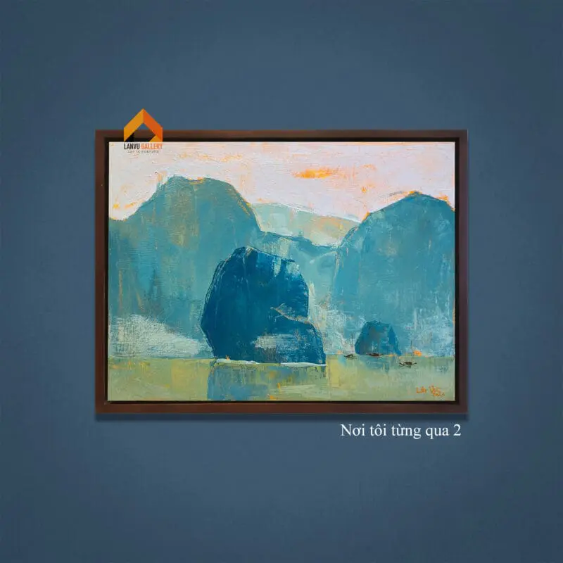 Tranh sơn dầu mùa hè phong cảnh vịnh Hạ Long