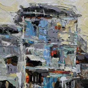 tranh sơn dầu chiều đông