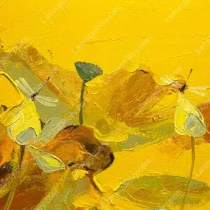 tranh sơn dầu hoa sen