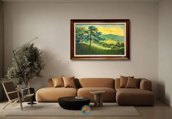 tranh sơn dầu phong cảnh Đà Lạt