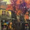 Tranh phố 1 - Bột màu - Cơ Chu Pin