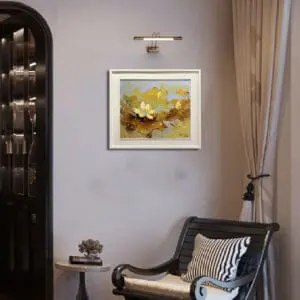 tranh sơn dầu hoa sen