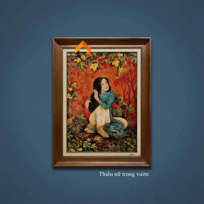 Tranh sơn mài Áo dài trở thành nguồn cảm hứng sáng tác của nhiều họa sĩ
