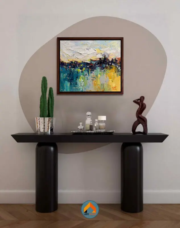 Hoàng hôn cuối ngày chiếu vào những tòa nhà san sát nhau ở thành phố