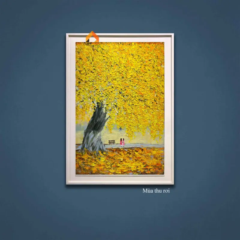 Tranh sơn dầu hồ Gươm mùa thu