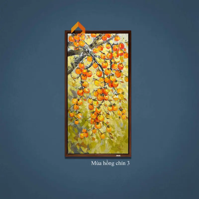 Mỗi họa sĩ có những cách vẽ khác nhau về hình ảnh cành hồng chín