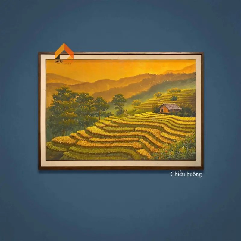 Từng tia nắng cuối ngày ôm trọn những đỉnh núi phủ sương, thửa ruộng bậc thang
