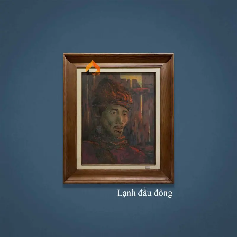 Hình ảnh con người trong trời đông giá rét được họa sĩ khắc họa tinh tế, sâu sắc