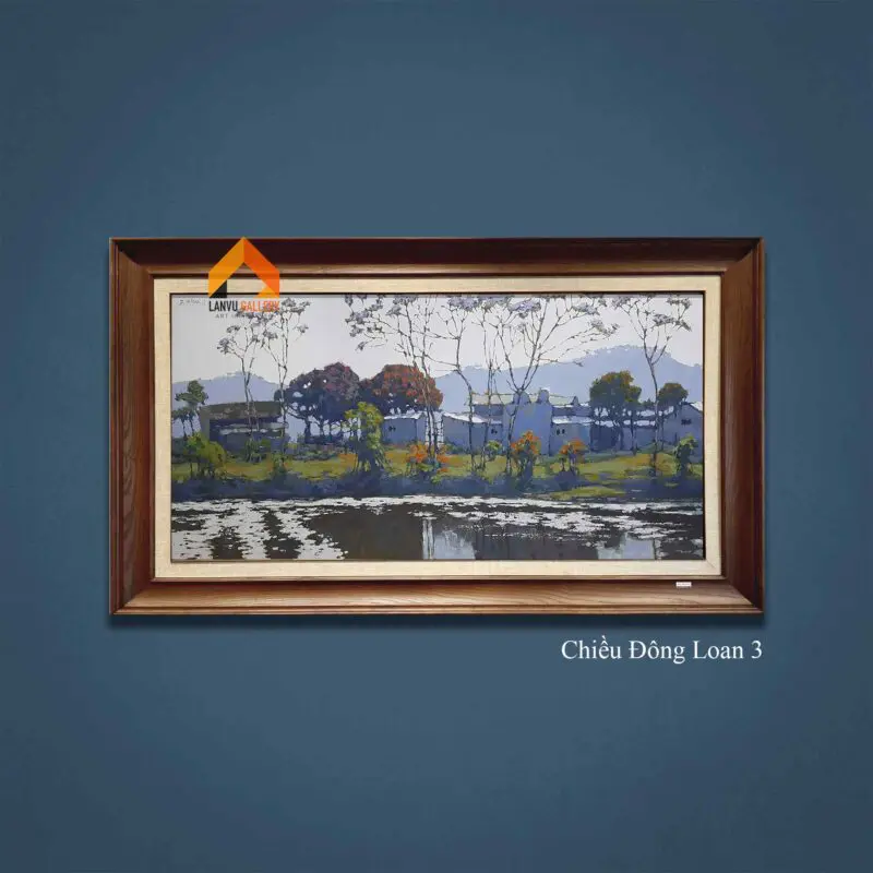 Không gian nghỉ dưỡng cũng rất phù hợp để trang trí tranh sơn dầu mùa đông