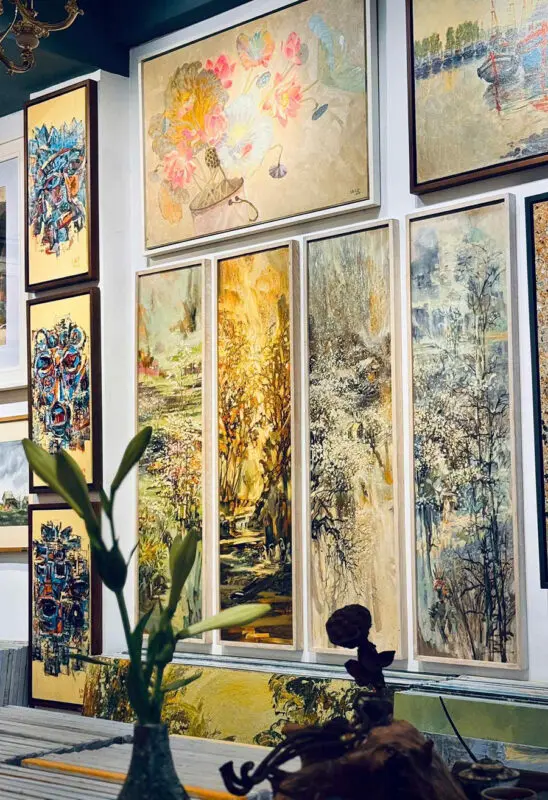 Tranh sơn mài bốn mùa thể hiện hy vọng, niềm tin về khởi đầu và kết thúc tốt đẹp