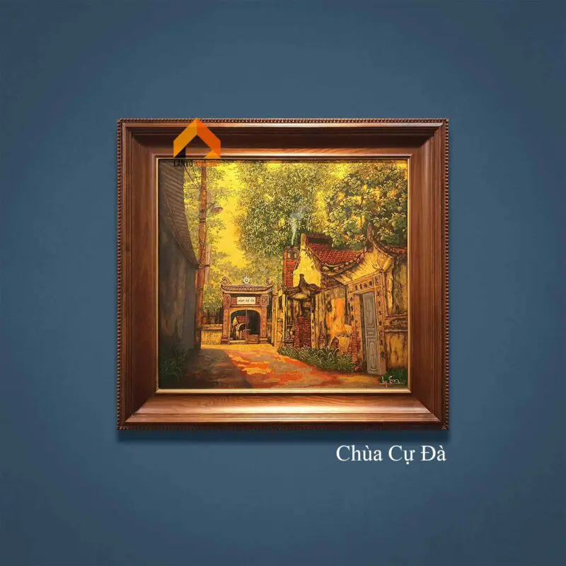 Tranh sơn mài Chùa Cự Đà