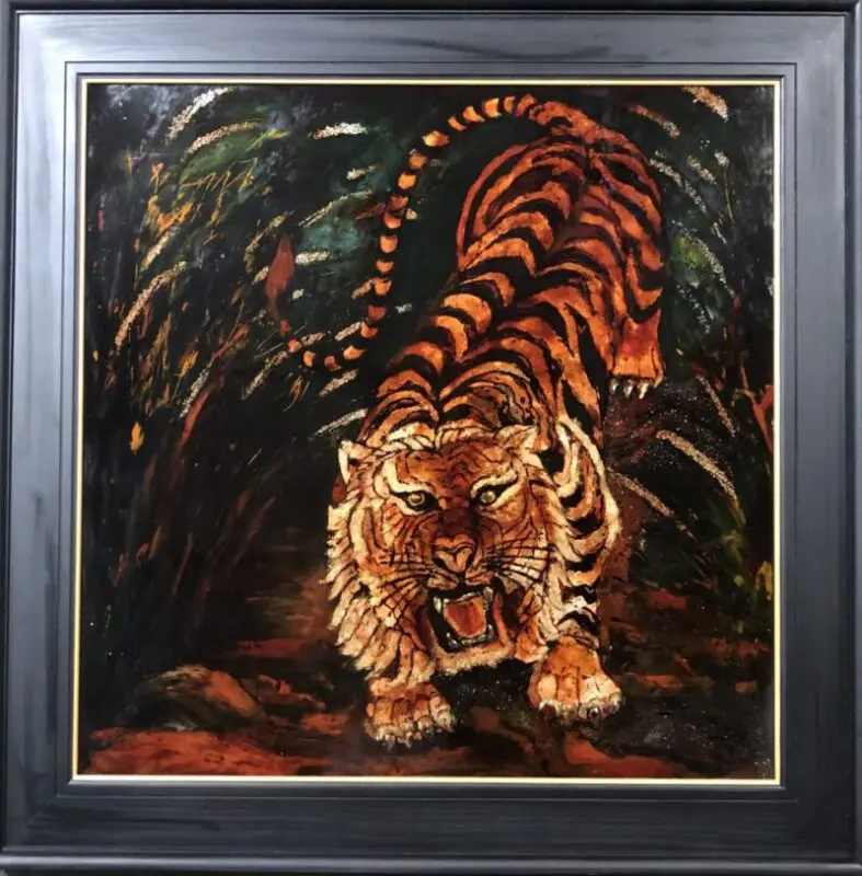 Mua tranh sơn mài hổ tại LanVu Gallery uy tín, giá tốt