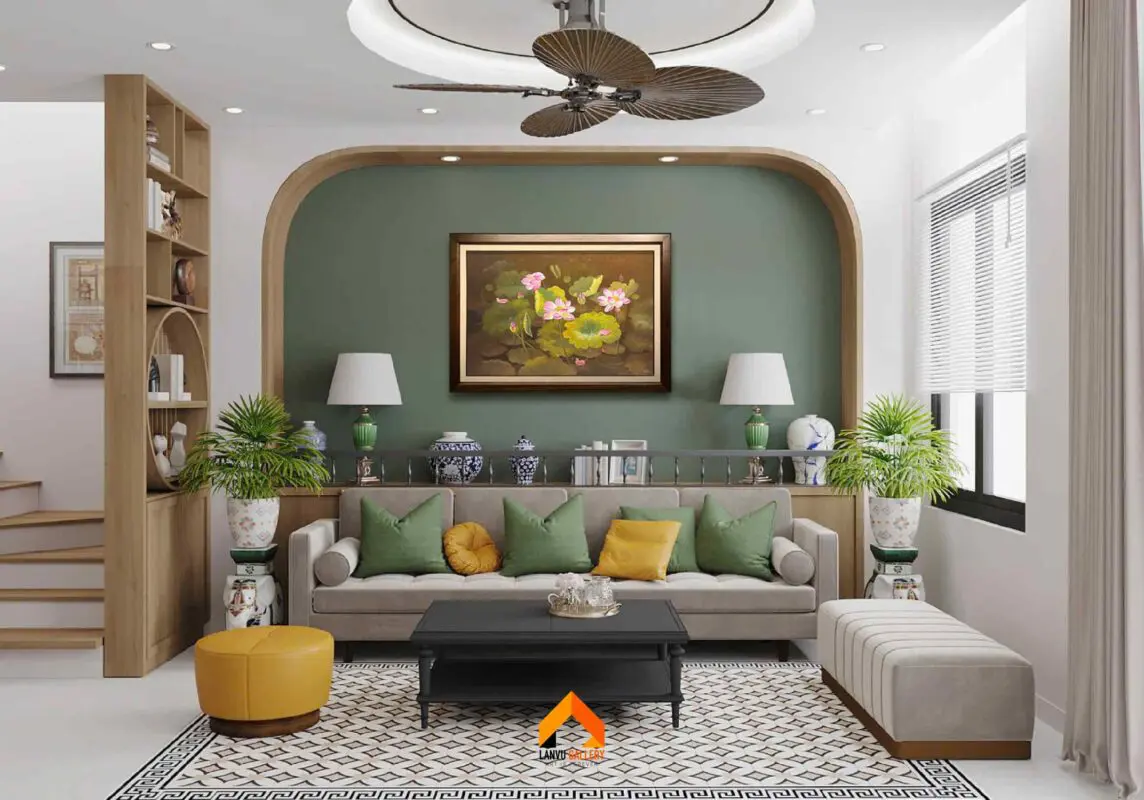 Tranh sơn dầu Indochine chủ đề hoa sen