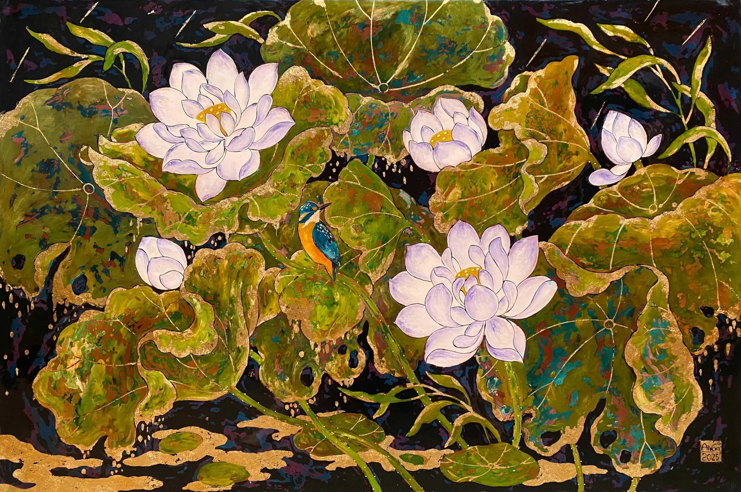 Dưới mưa - 80x120 - SM 2025 - HS Châu Ái Vân MAPS