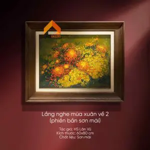 Lắng nghe mùa xuân về 2 (phiên bản sơn mài)
