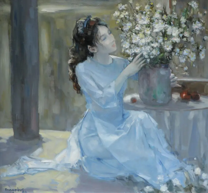 Mua tranh sơn dầu thiếu nữ độc bản, ấn tượng tại Lanvu Galler