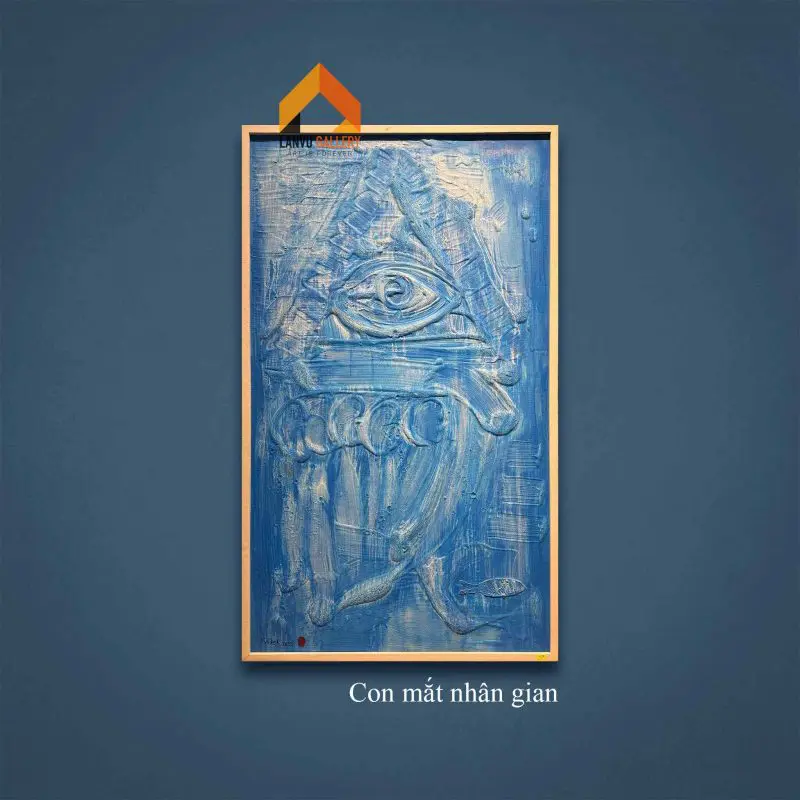 Màn trình diễn của họa sĩ Lê Nguyên Mạnh trong một triển lãm cá nhân