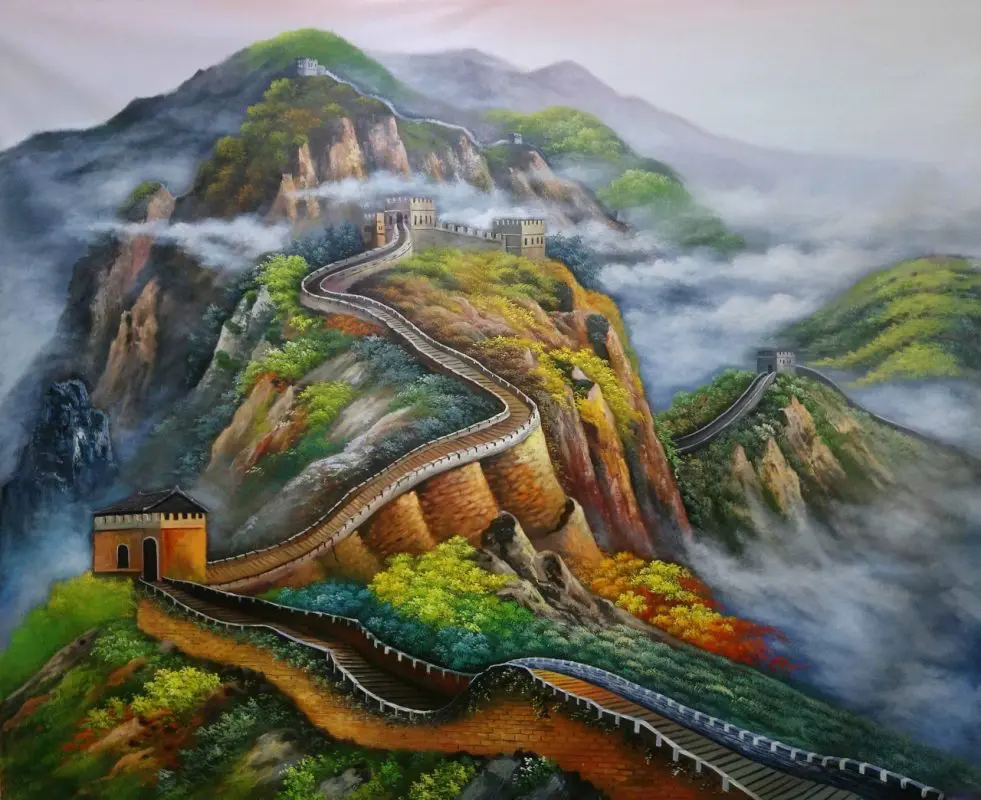 Giá trị phong thủy của tranh sơn dầu Vạn Lý Trường Thành Cre: Internet
