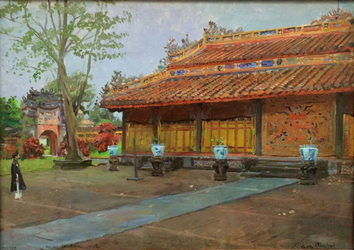 Tranh sơn dầu Huế phù hợp trang trí ở nhiều không gian khác nhau Cre: Internet
