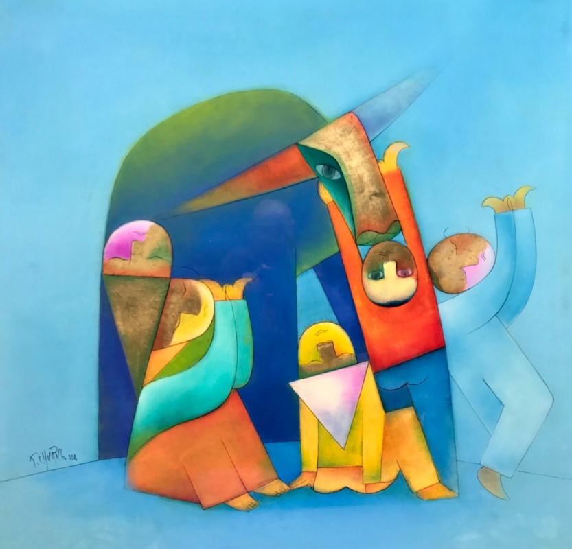 Chủ đề Chăn trâu thả diều được họa sĩ khắc họa trong nhiều tác phẩm Cre: Internet
