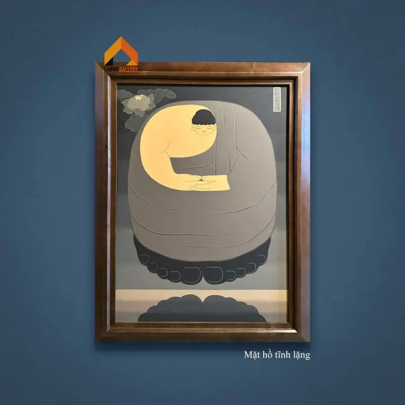 tác phẩm Mặt hồ tĩnh lặng – họa sĩ Nguyễn Xuân Hoàng