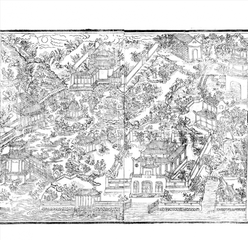 Ngự Viên Đắc Nguyệt (cảnh vườn Ngự trong Tử Cấm Thành Huế) là khu vườn mà các vua Nguyễn thường xuyên dạo chơi, thưởng cảnh làm thơ Cre: Internet 