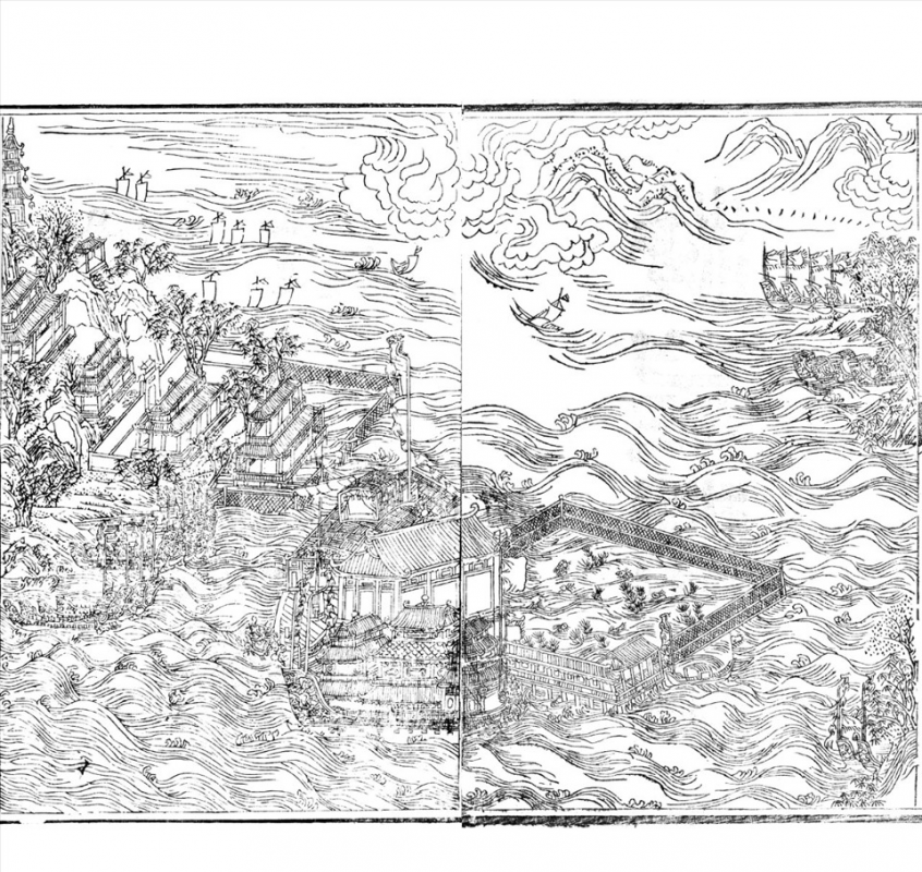 Hải Nhi Quan Ngư (cảnh phá Hà Trung) nổi tiếng là nơi các vua Nguyễn thường dong thuyền về chơi, các tao nhân mặc khách cũng hay tụ hội về đây thưởng cảnh làm thơ Cre: Internet 