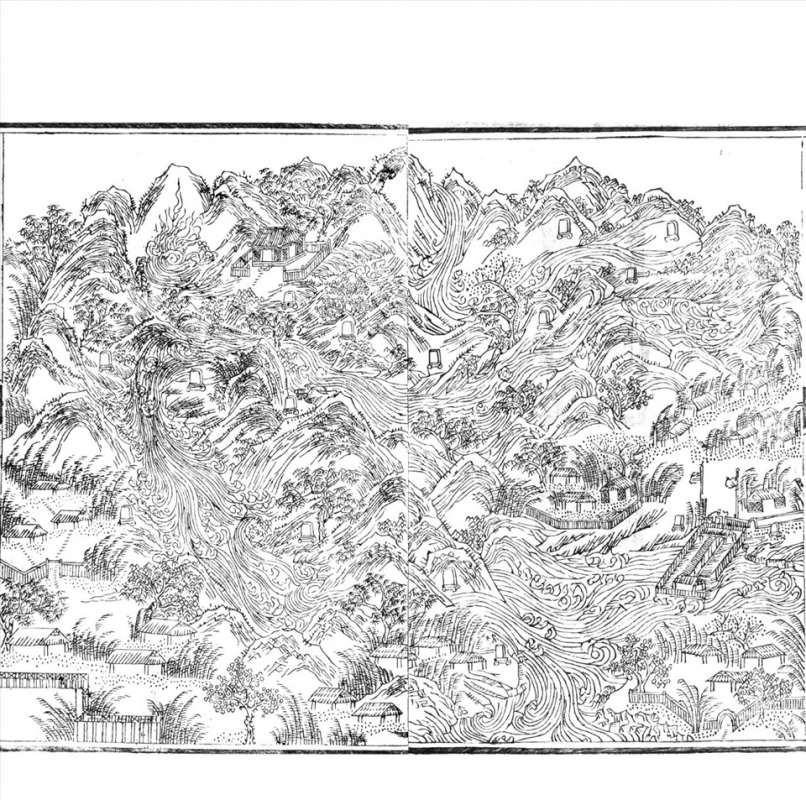 Tây Lãnh Thang Hoằng vẽ cảnh suối nước nóng huyện Hương Trà có chu vi khoảng 4m, nước đen và trong, sâu chừng 30cm Cre: Internet 