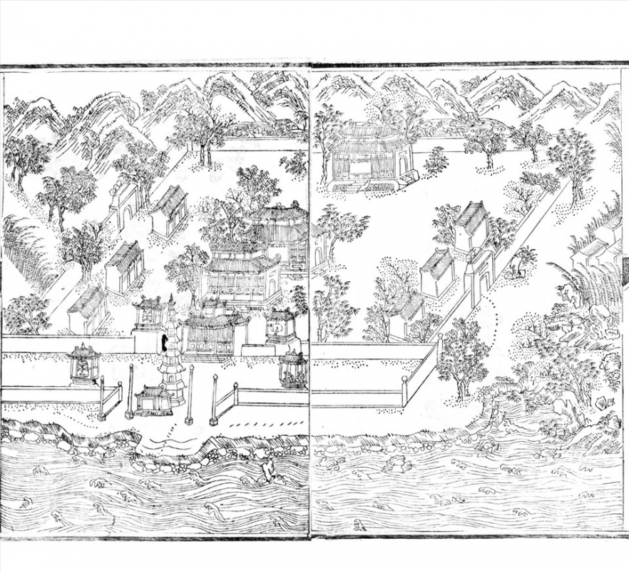 Thiên Mụ Chung Thanh mô tả cảnh chùa Thiên Mụ, là điểm tham quan không thể thiếu của du khách lúc đến Huế Cre: Internet