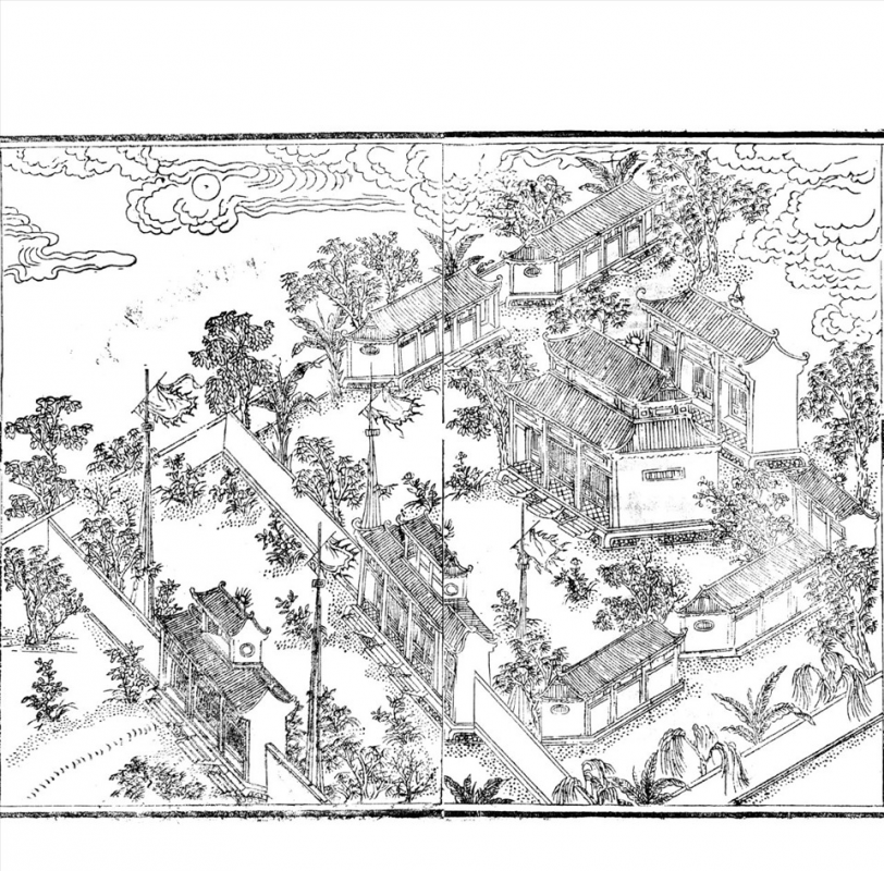 Giác Hoàng Phạm Ngữ (cảnh chùa Giác Hoàng trong Kinh Thành Huế) được xây dựng khá công phu, nằm cạnh Hoàng Thành Cre: Internet