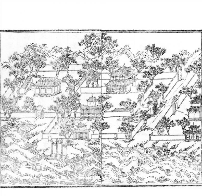 Huỳnh Tự Thư Thanh (cảnh trường Quốc Tử Giám). là  trường học mang tính quốc gia có tên Quốc Học Đường, trường tồn tại suốt 100 năm từ 1808 đến 1908 Cre: Internet