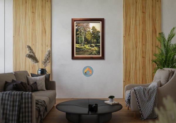 Phong cảnh rừng thông thơ mộng ngày nắng lên