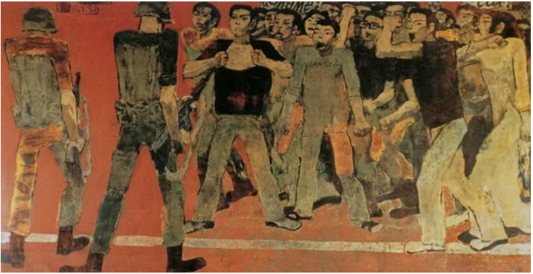 Thanh niên thành đồng (1978, sơn mài)