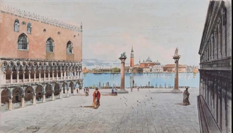 Bức tranh Piazza San Marco của Antonio Guidotti 