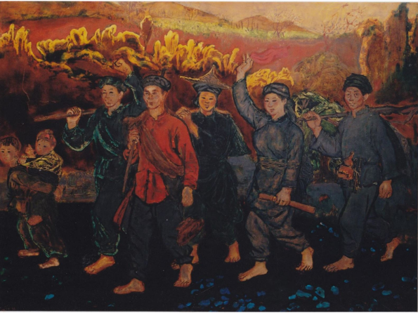 Một số tranh sơn mài giai đoạn 1954-1975 vừa giữ nét truyền thống, vừa đổi mới về tư duy nghệ thuật để phục vụ lý tưởng cách mạng
