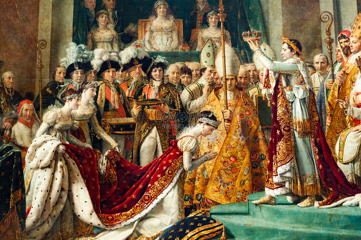 Bức tranh về buổi đăng cơ quyền lực của hoàng đế Napoleon Cre: Internet