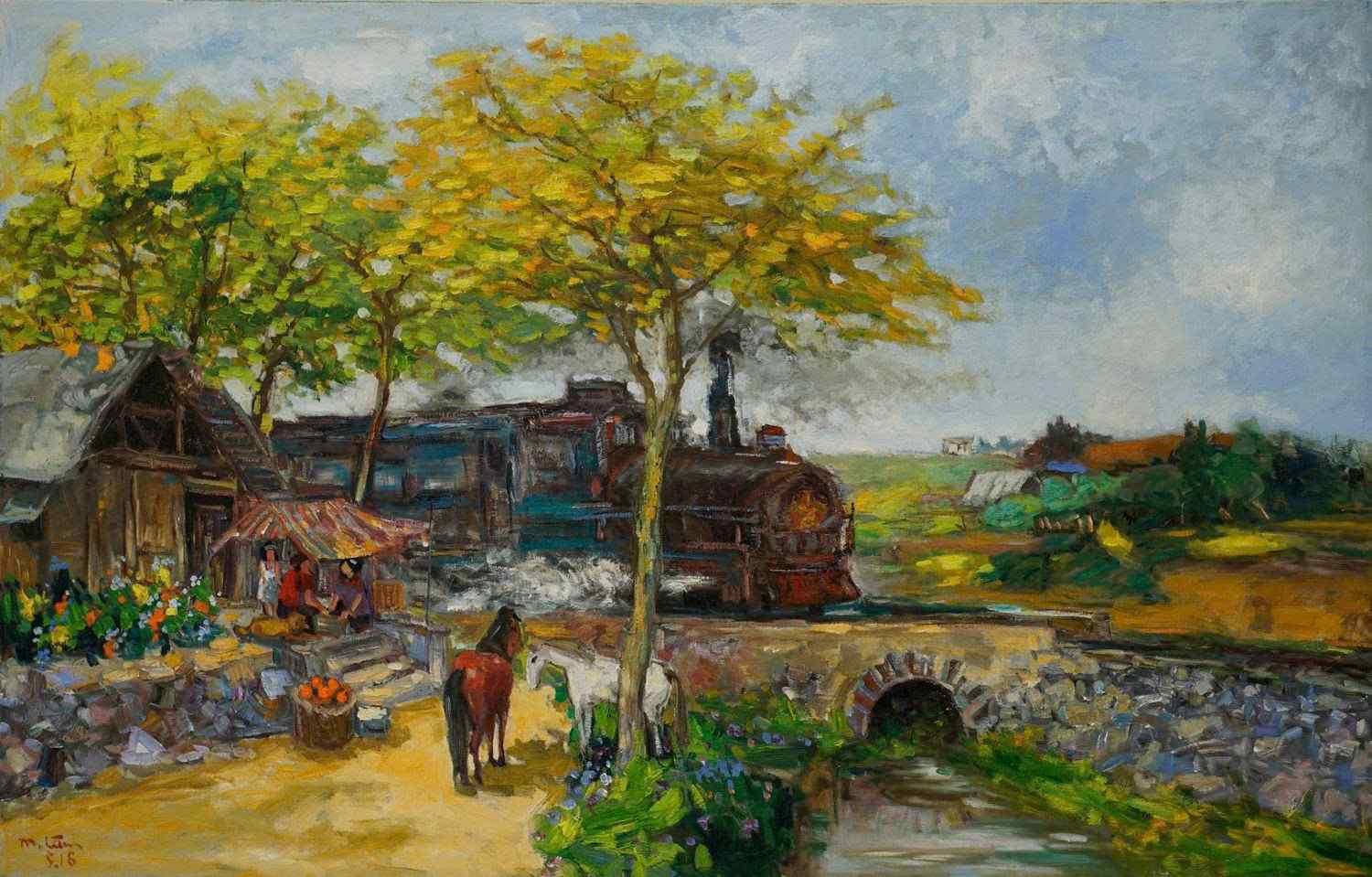 Chuyến tàu xưa - 100x160 - HS Lâm Đức Mạnh MAPS