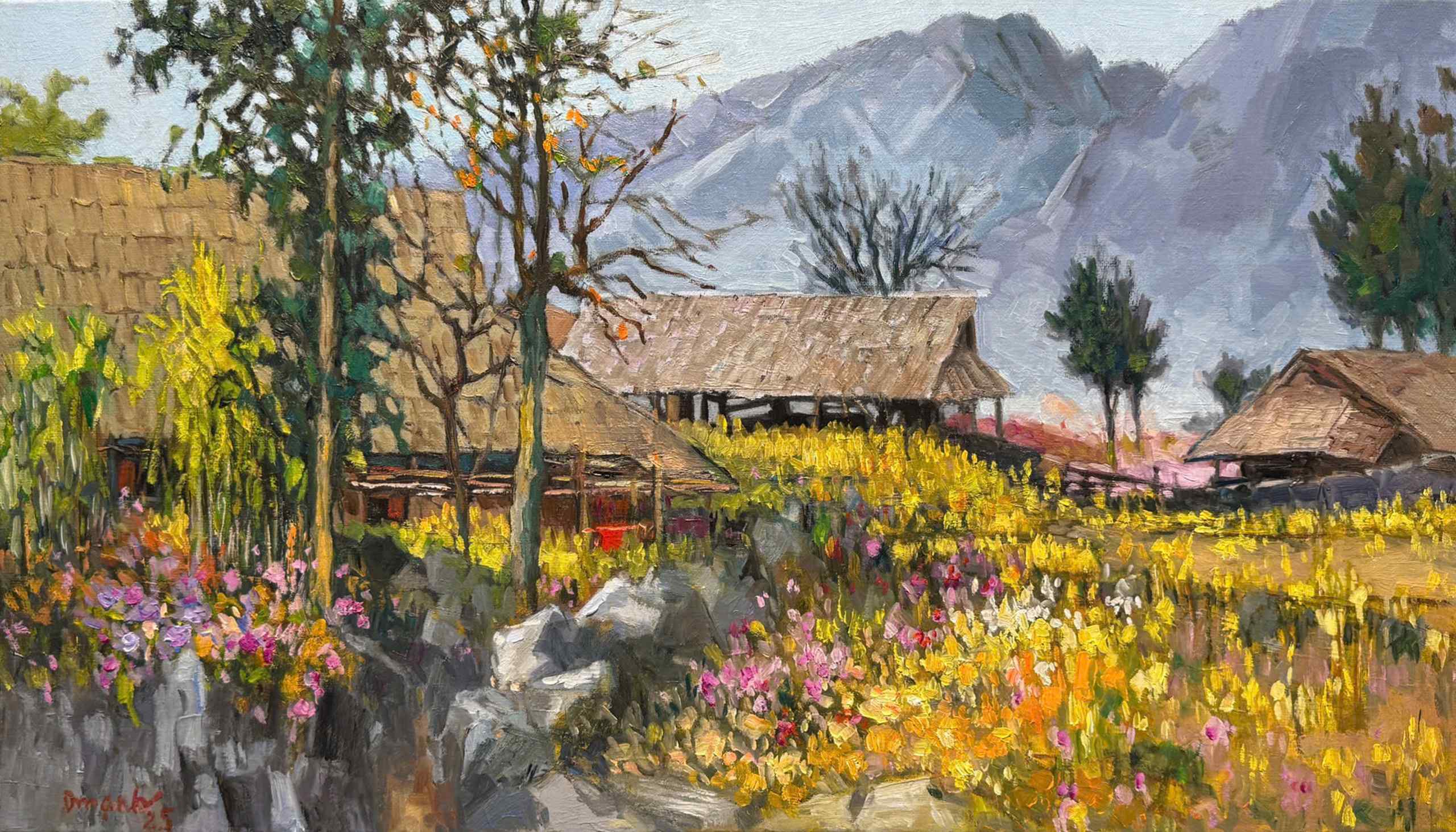 Hoa trên đá - 40x70 - 2025 - giá 8tr - HS Lâm Đức Mạnh MAPS