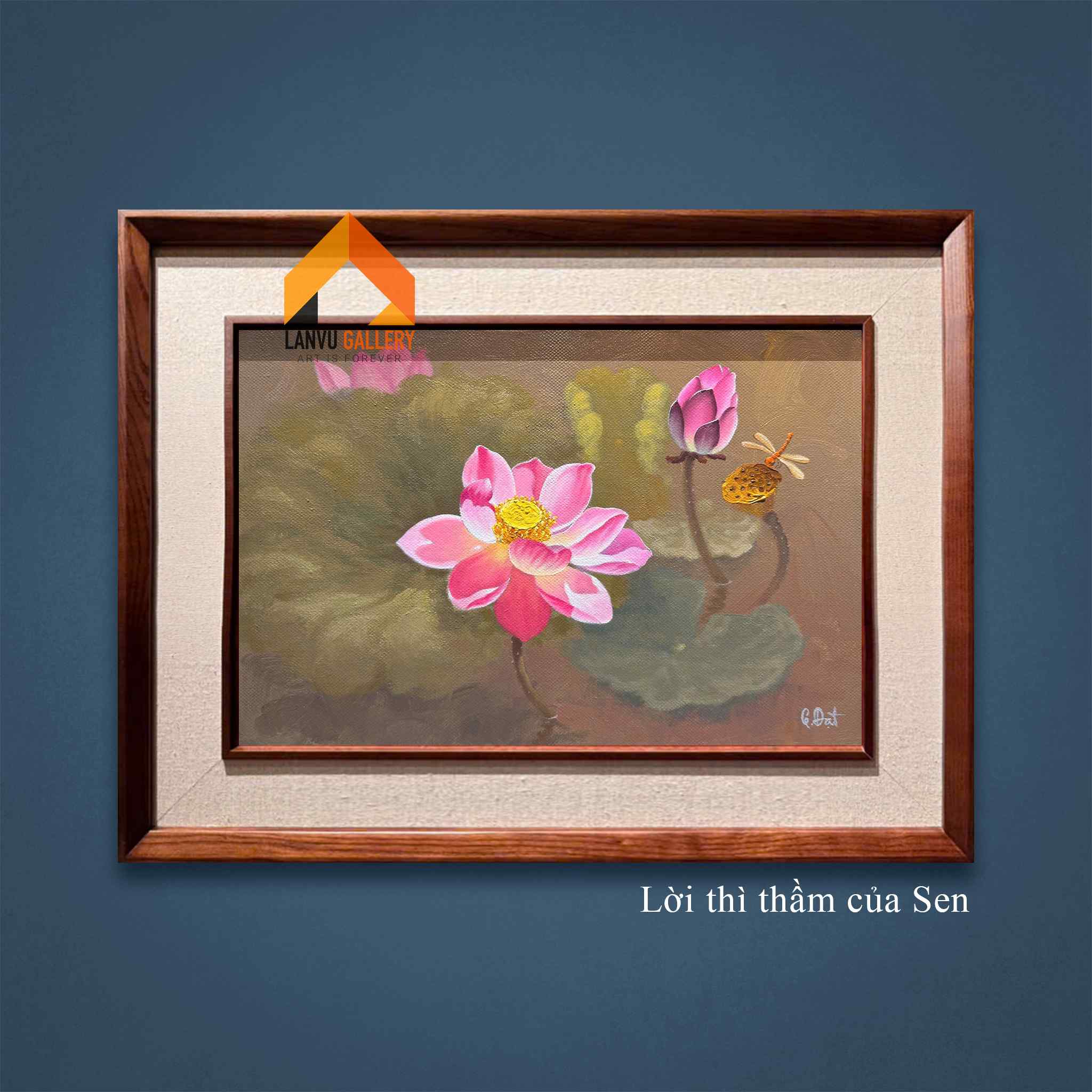 Lời thì thầm của Sen - 40x60 - HS Quốc Đạt LOGO