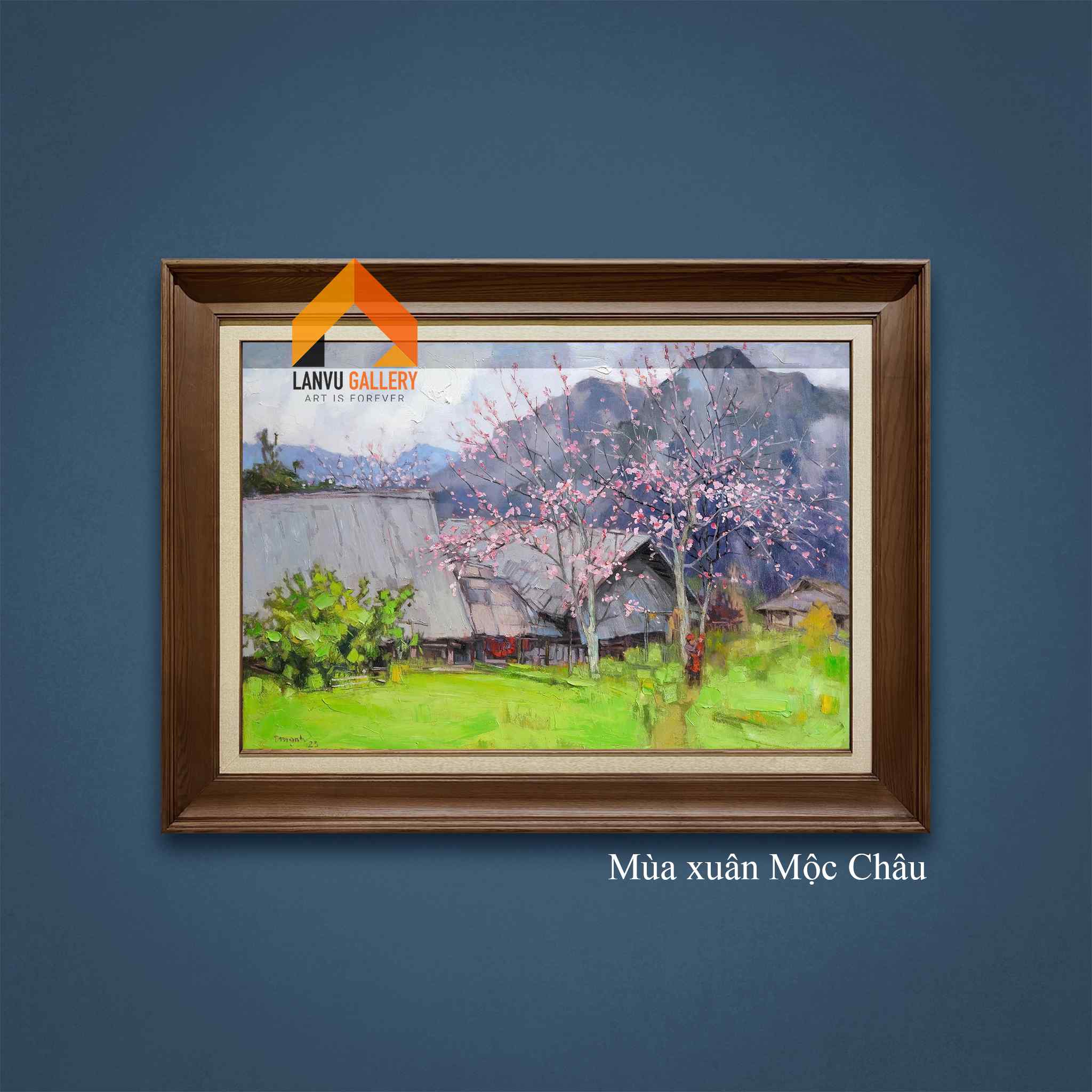 Mùa xuân Mộc Châu - 80x120 - HS Lâm Đức Mạnh LOGO