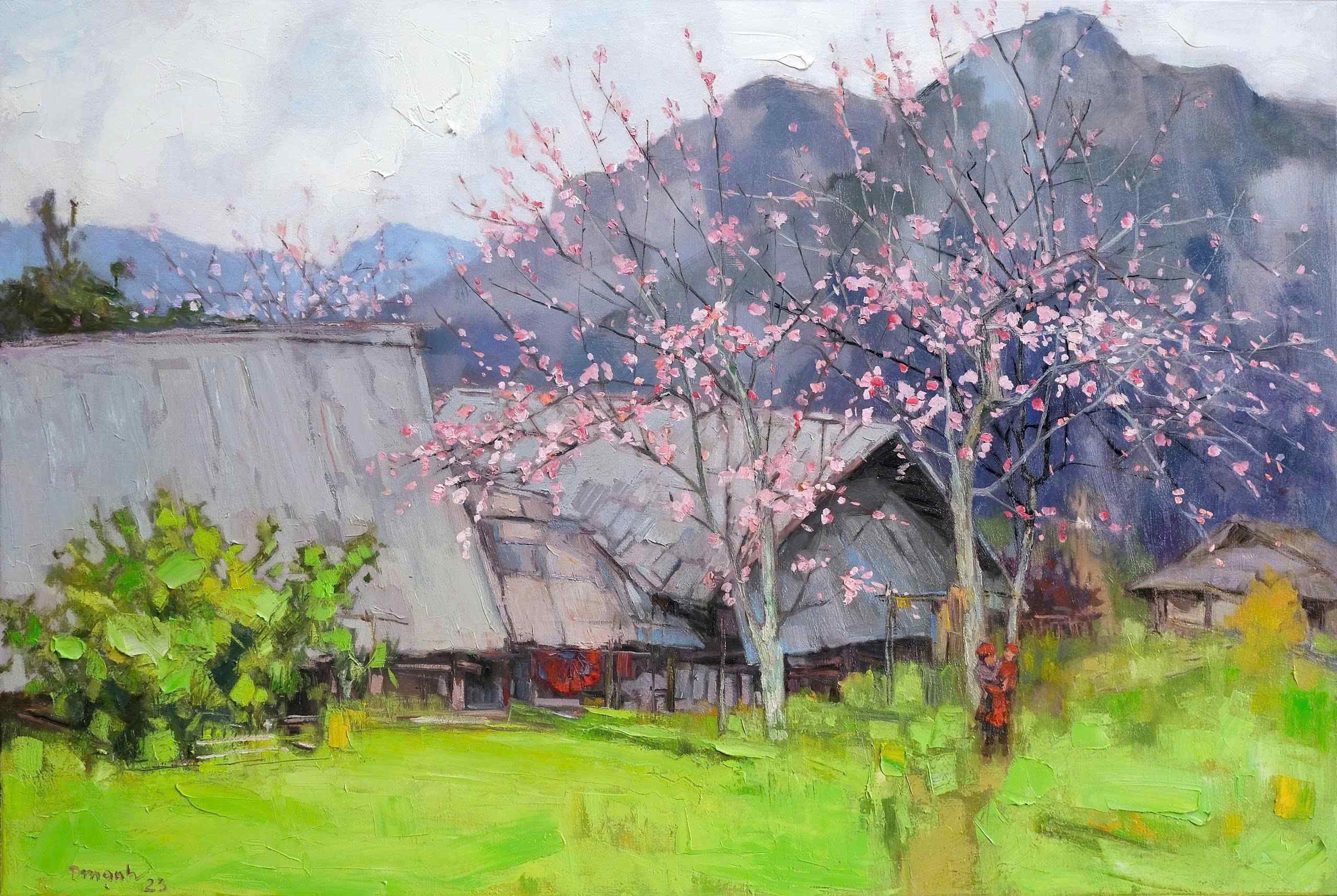 Mùa xuân Mộc Châu - 80x120 - HS Lâm Đức Mạnh MAPS