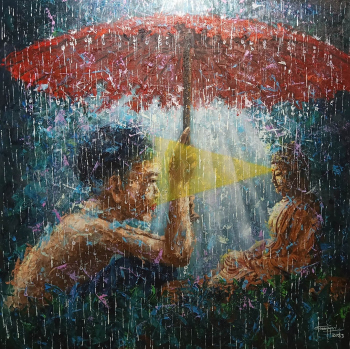 Chủ đề Phật là nguồn cảm hứng sáng tác chính trong tranh của họa sĩ Đoàn Nguyên Cre: Internet