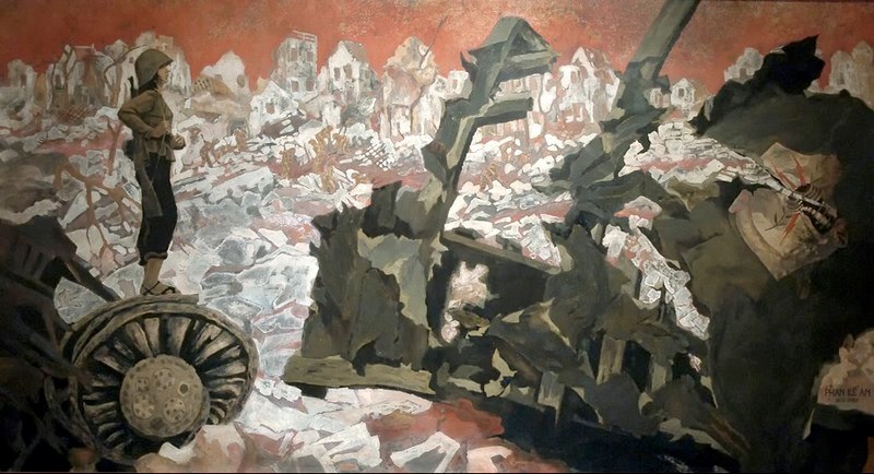 Bức tranh vừa nhân văn, vừa có nét trừu tượng qua nét vẽ của Phan Kế An
