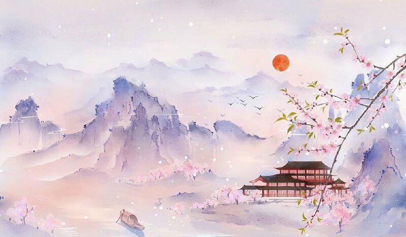 Nét đẹp đặc trưng của tranh màu nước cổ trang