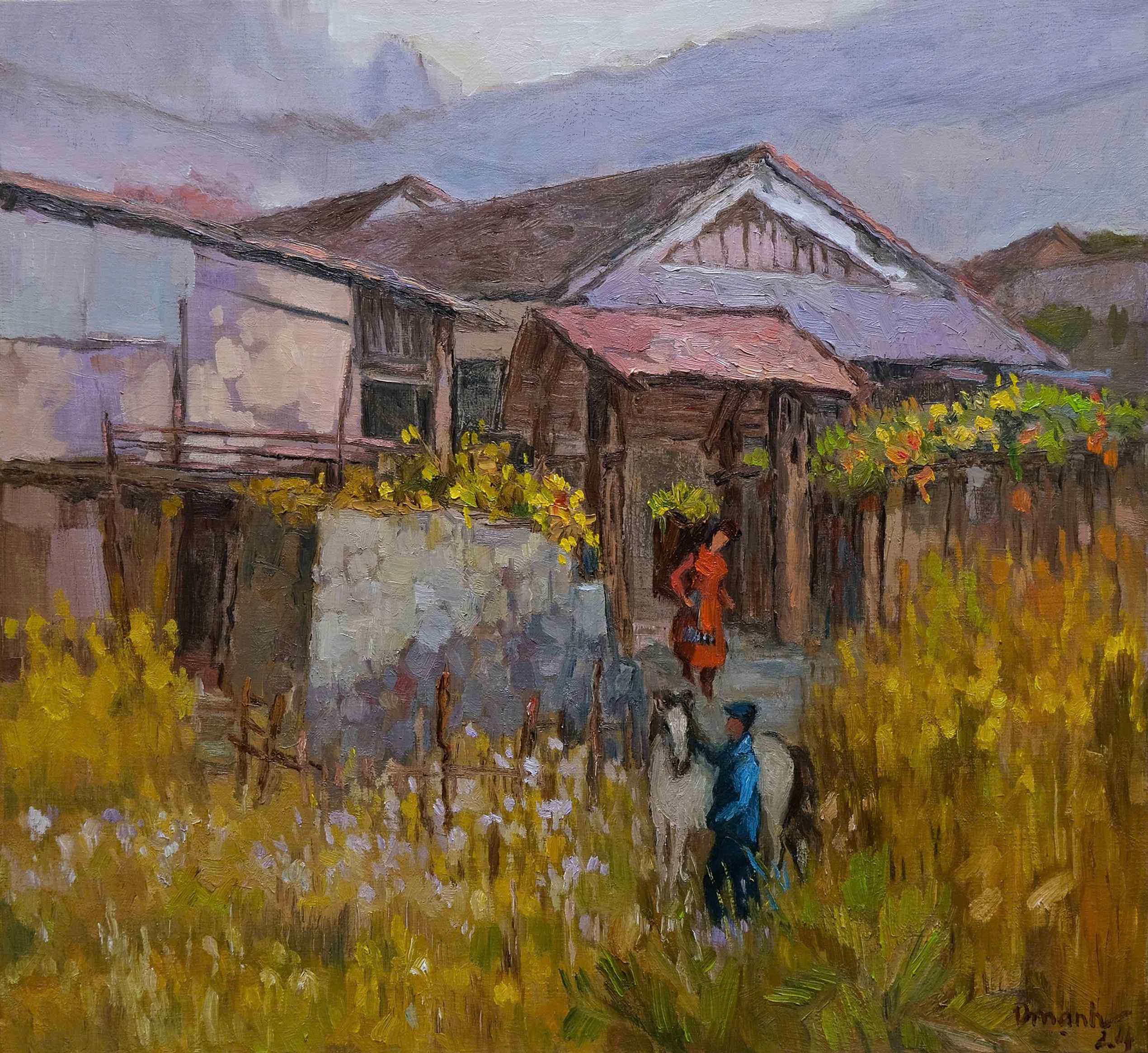 Bình minh trên bản - 55x60 - HS Lâm Đức Mạnh MAPS