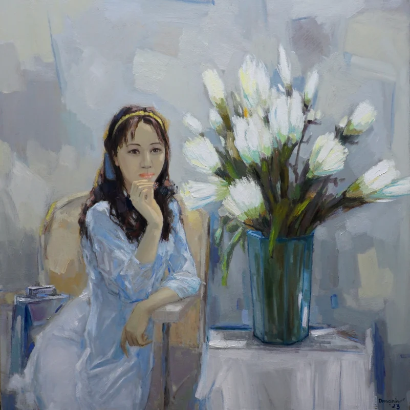 Cách khắc họa hình ảnh thiếu nữ trong tranh sơn dầu