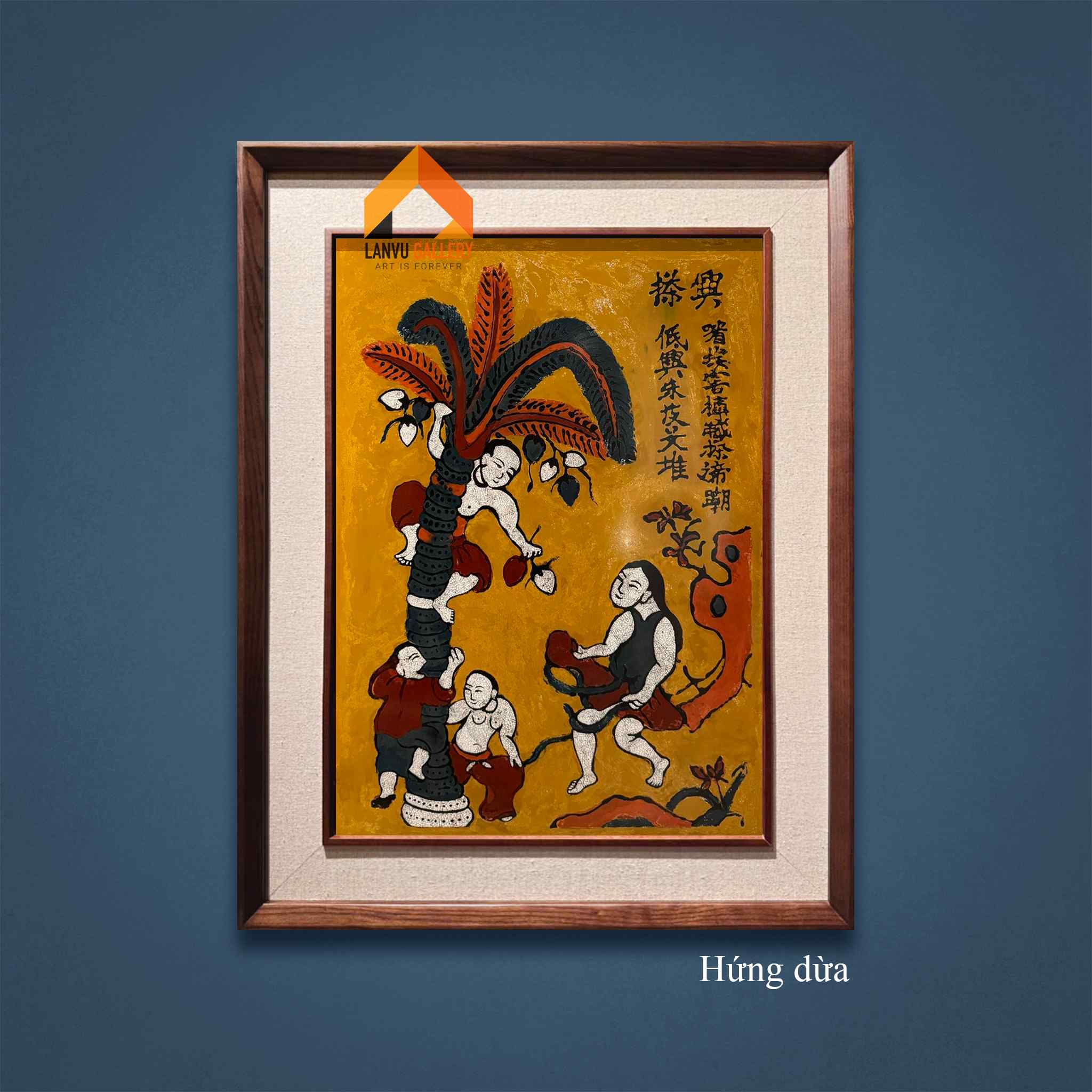 Hứng dừa (1) - 50x70 - HS Huyền Thanh LOGO (Bản 2.5 vát cạnh bo 8 vải chỉ bằng)