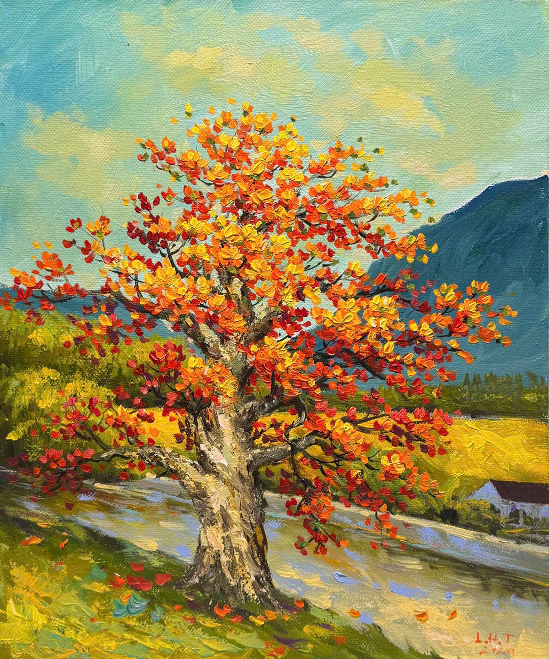 Khúc giao mùa tháng ba - 50x60 - HS Lê Hữu Thắng MAPS