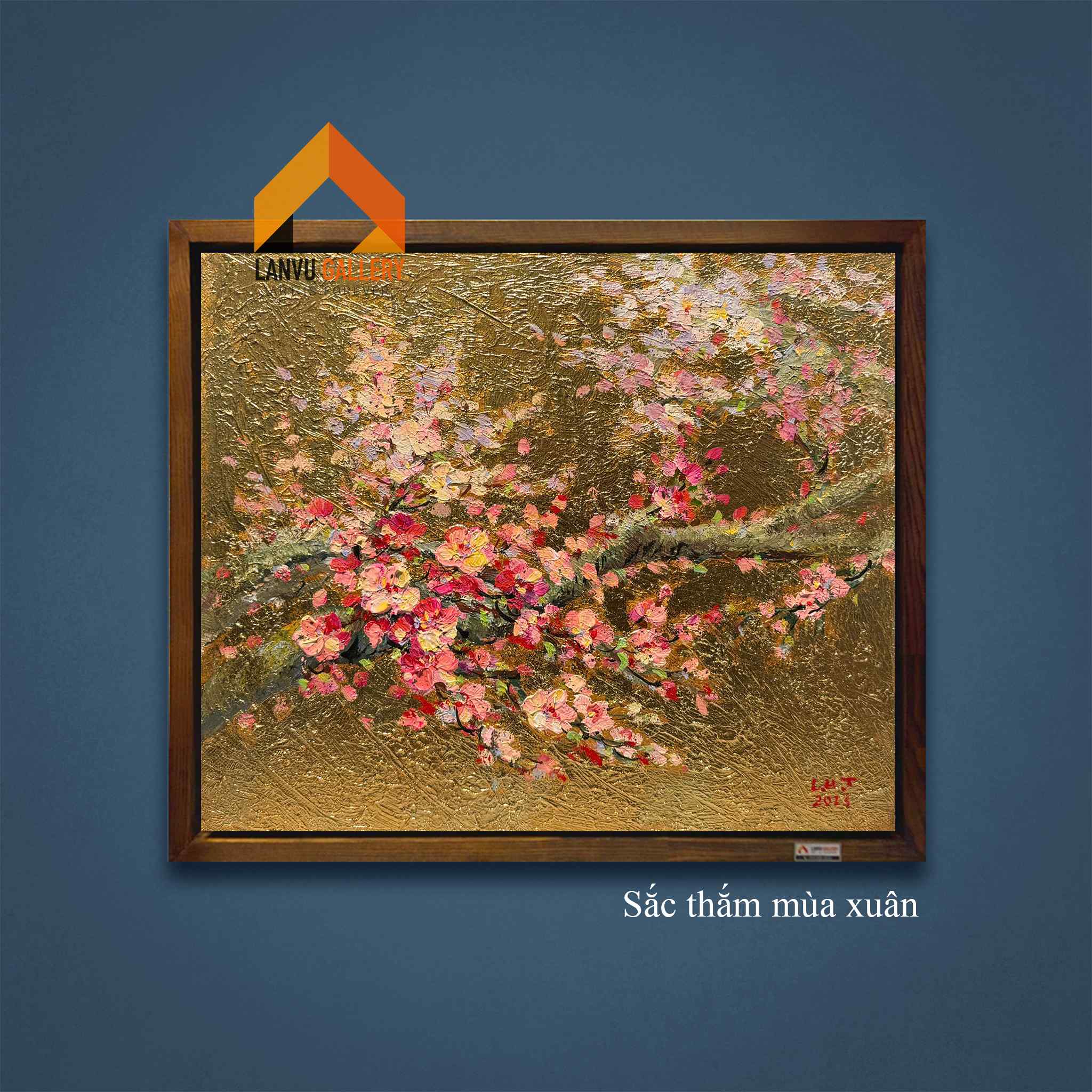 Sắc thắm mùa xuân - 50x60 - HS Lê Hữu Thắng LOGO